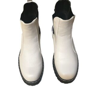 Sincerely Jules White Ankle Boots